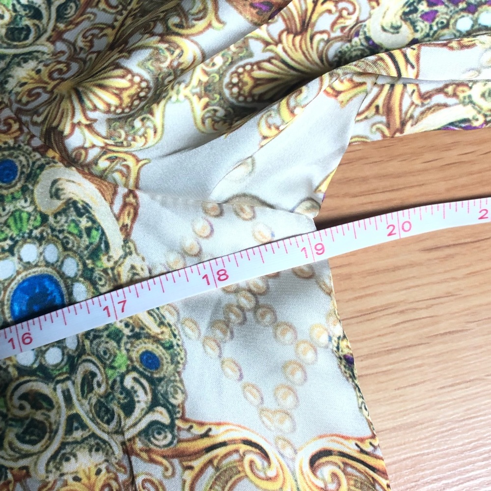 TRAFFIC PEOPLE gold bejeweled jewel print Dress M - Picture 11 of 14